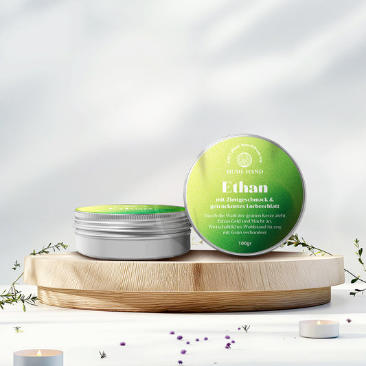 ETHAN Candle with Cinnamon Aroma & Dried Bay Leaf 100gr